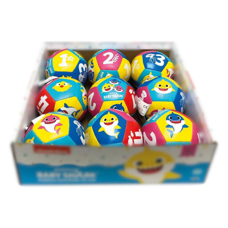9-piece display of Baby Shark Ultrasoft Ball