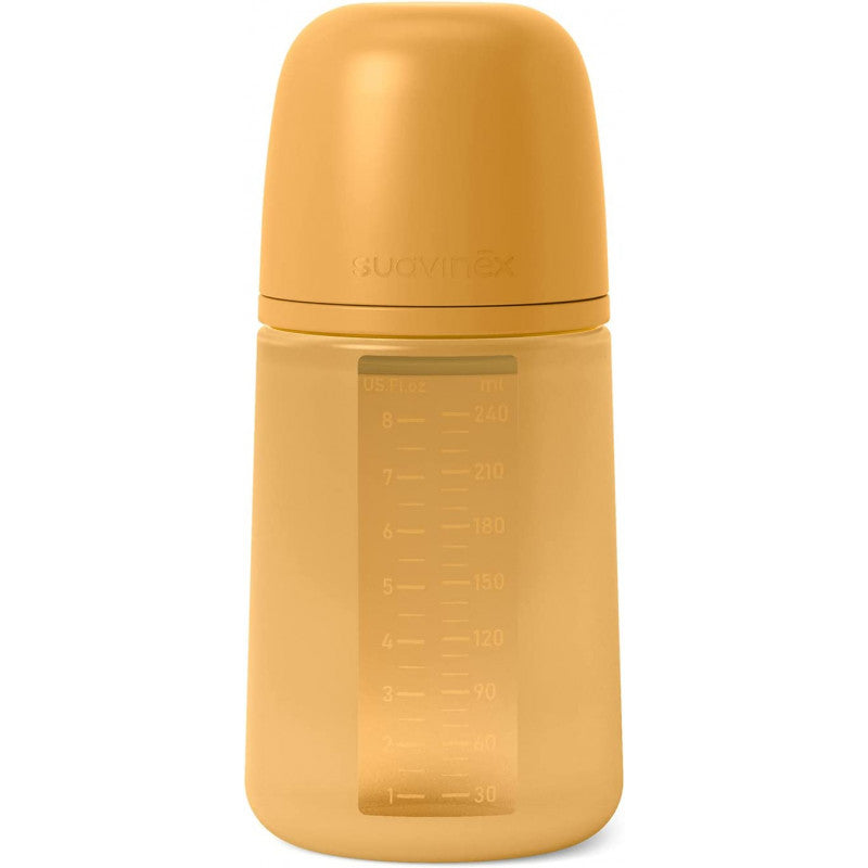 Suavinex - Biberon Silicone 240 ml - Color Essence Mangue