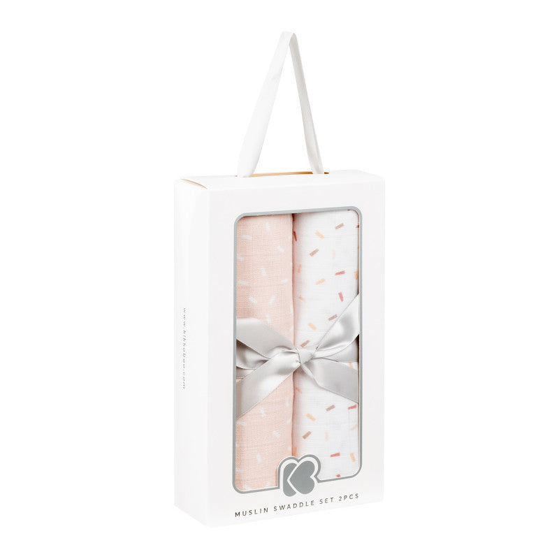 Kikka Boo - Lot de 2 Mousselines de Coton - Rose