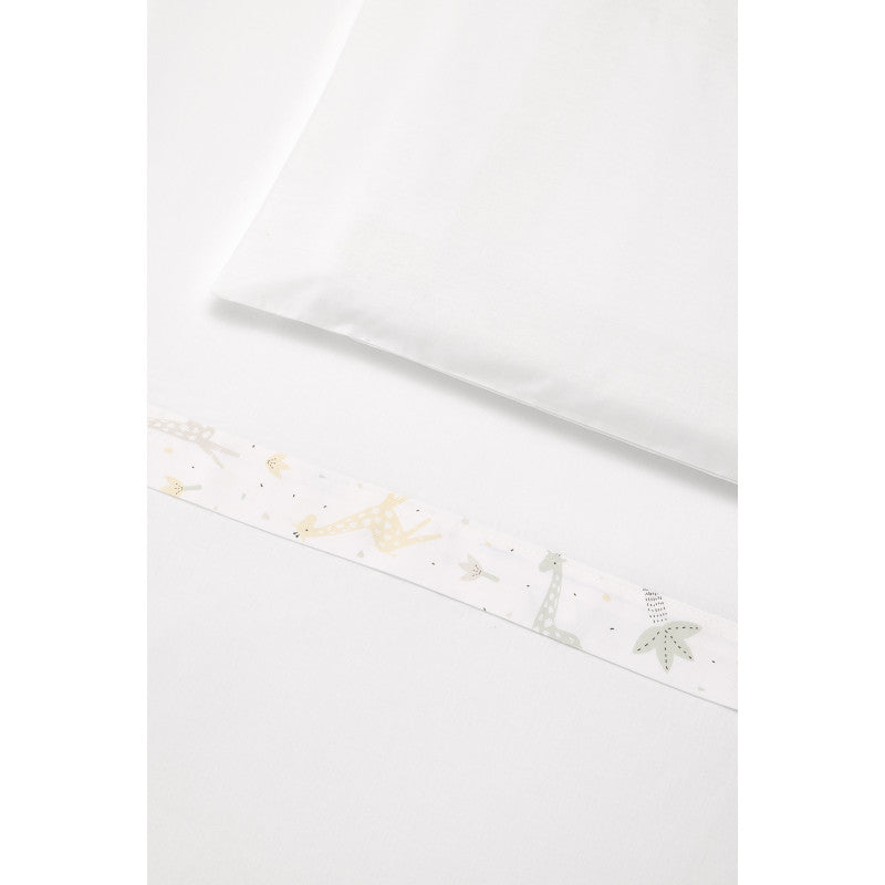 Parure de draps 3 pièces pour lit bébé - Collection Girafe Erbesi