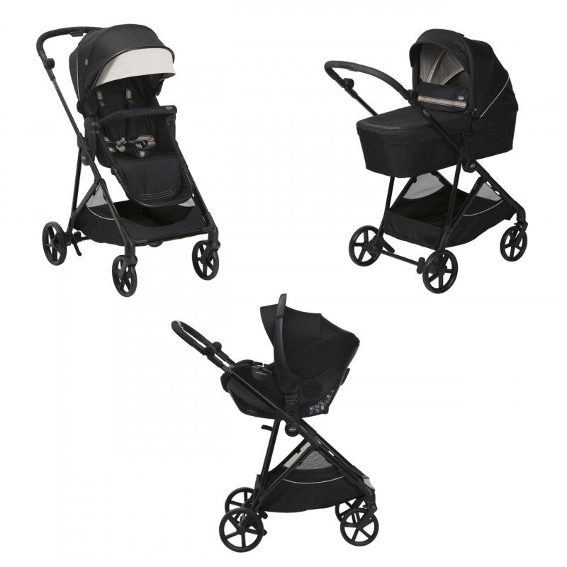 Poussettes Trios Chicco Seety Etna Black