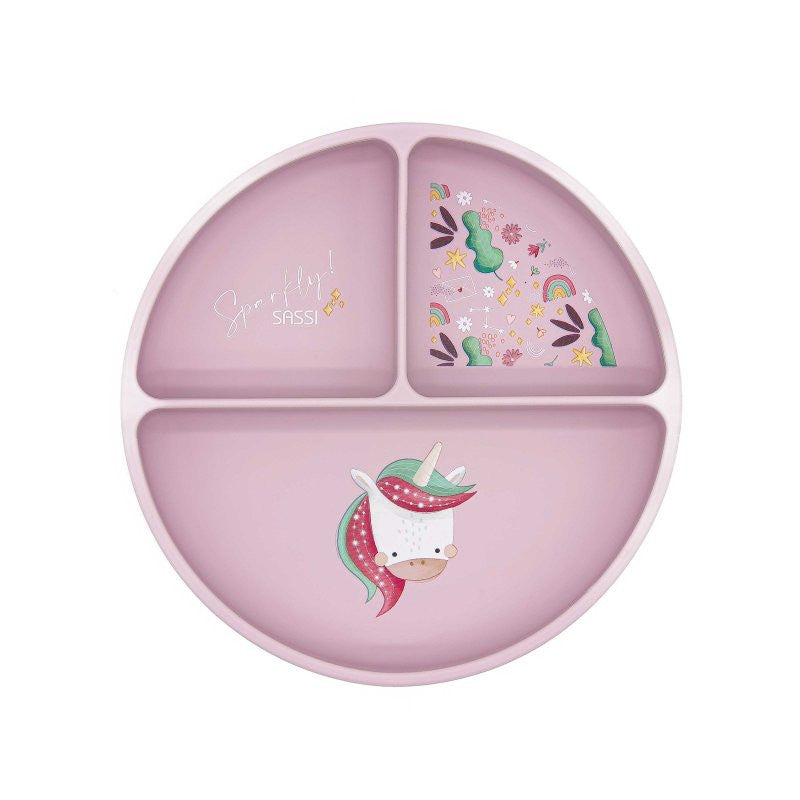 Assiette avec ventouse en silicone