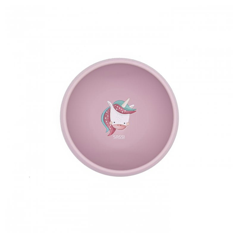 Bol à ventouse en silicone licorne scintillante