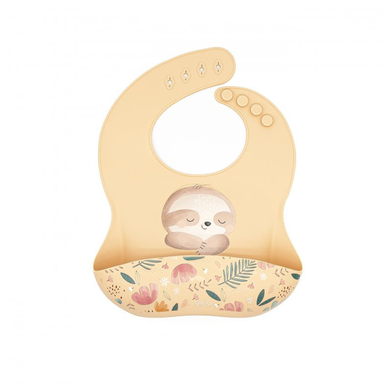Bavoir de poche en silicone Gnawy Sloth