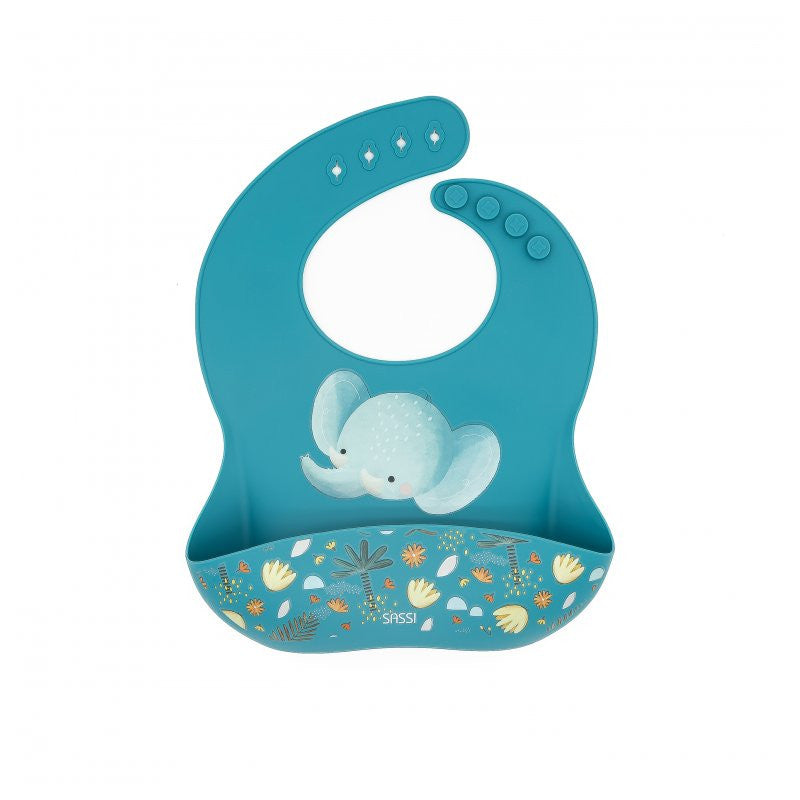 Bavoir de poche en silicone Chewy Elephant