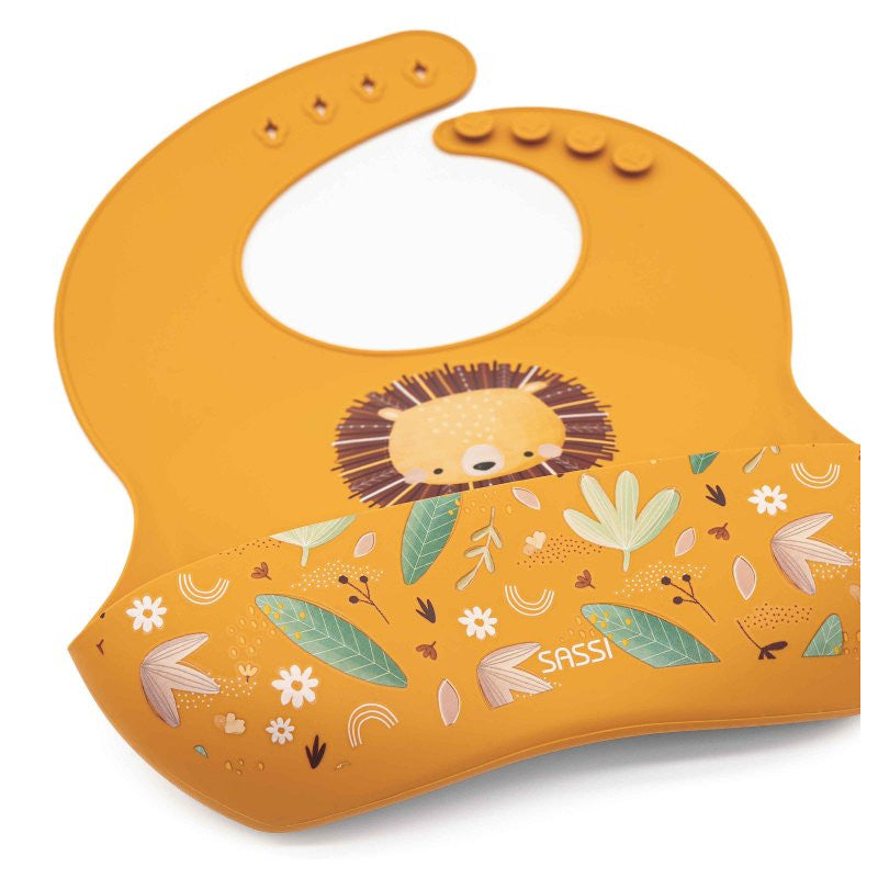 Bavoir de poche en silicone Chompy Lion