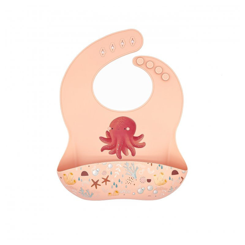 Bavoir de poche en silicone Slurpy Octopus