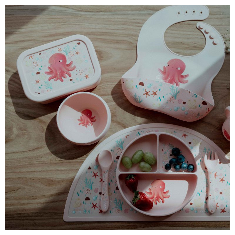Bavoir de poche en silicone Slurpy Octopus
