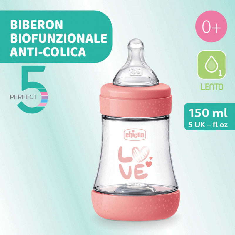 Biberon Chicco Perfect 5 - 150 ml - Pink Love