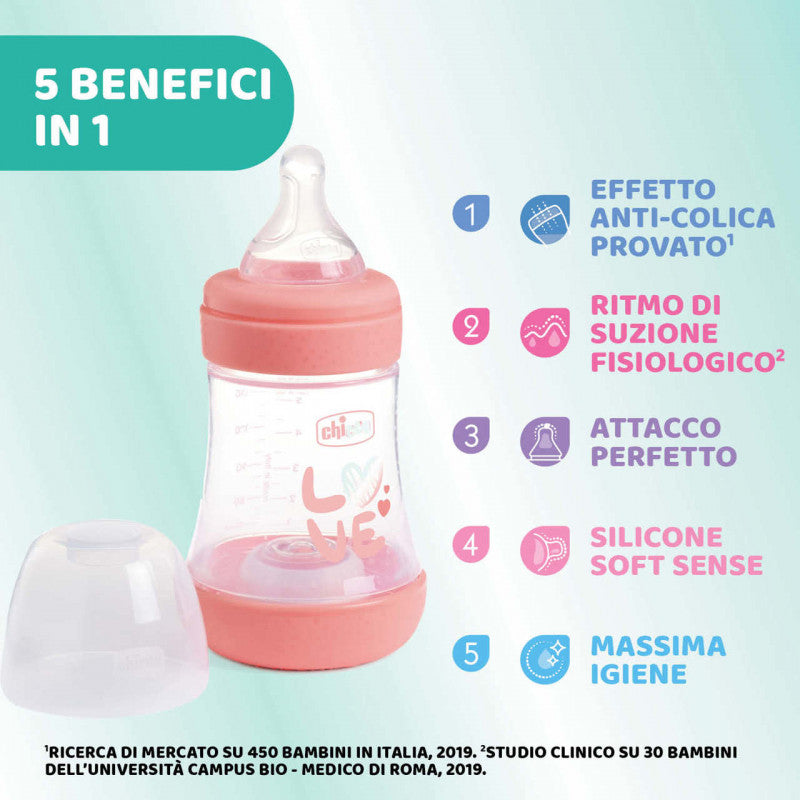 Biberon Chicco Perfect 5 - 150 ml - Pink Love