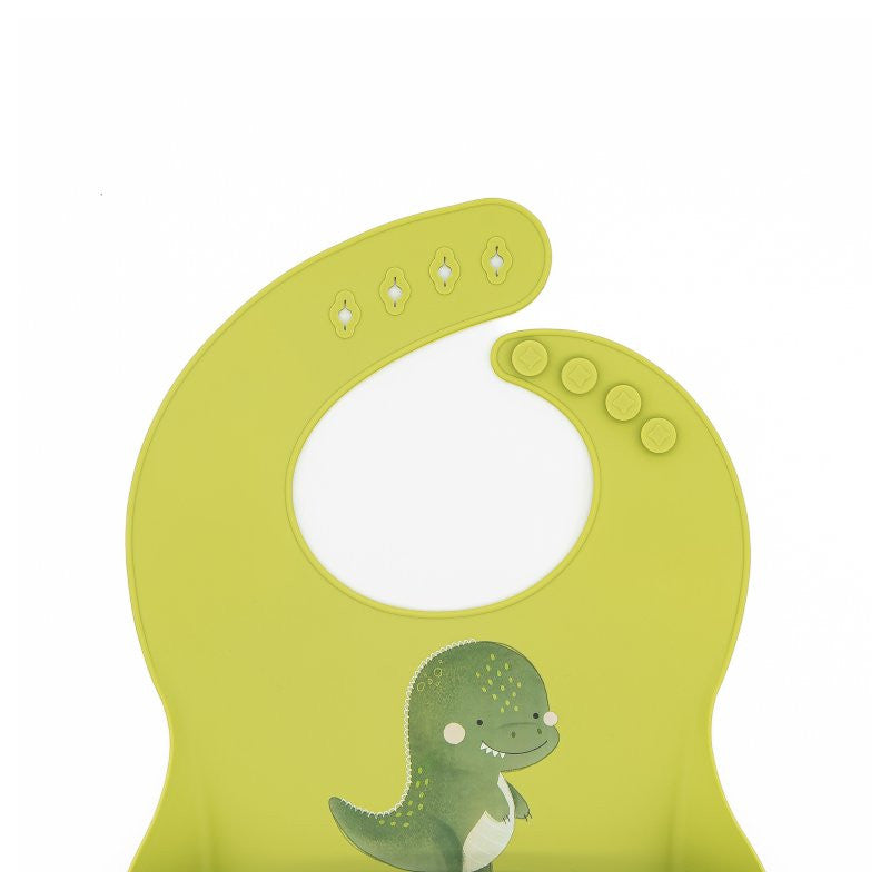 Bavoir de poche en silicone dinosaure craquelé