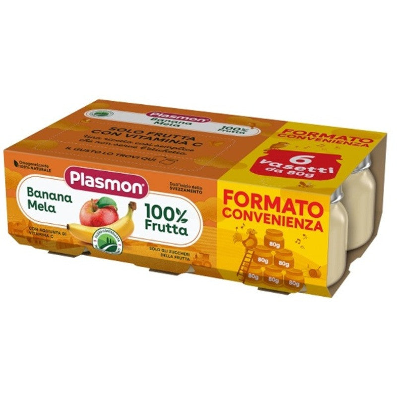 Homogenized Banana Apple Plasmon - 6 Jars of 80 g