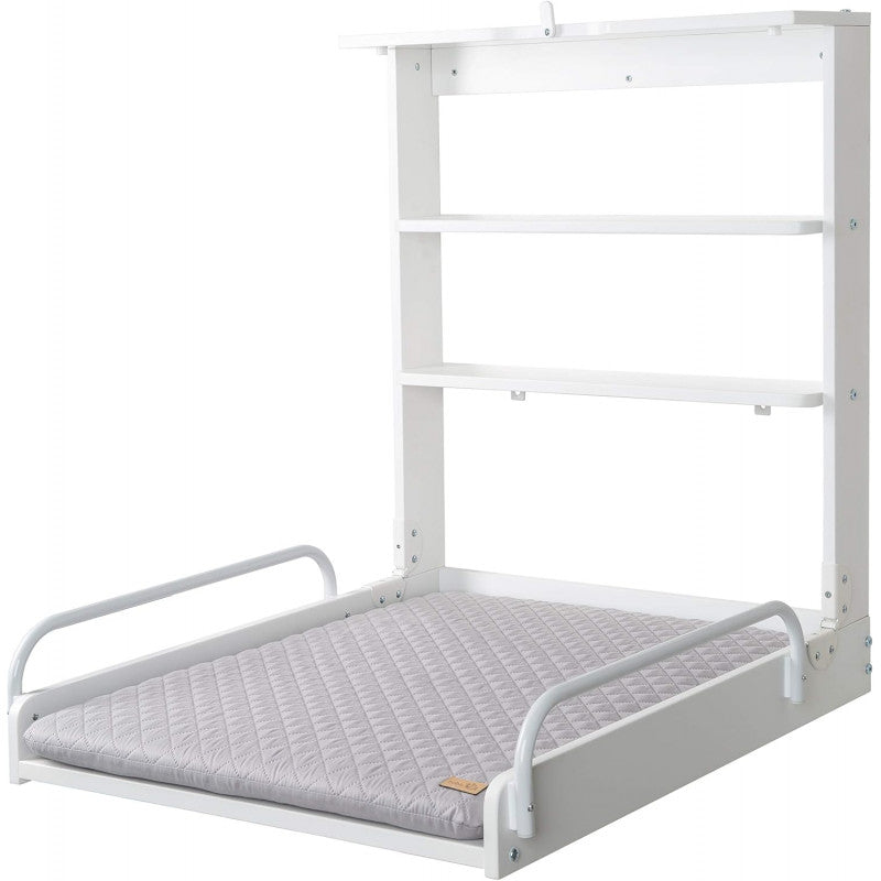 Table à langer murale avec matelas style roba blanc