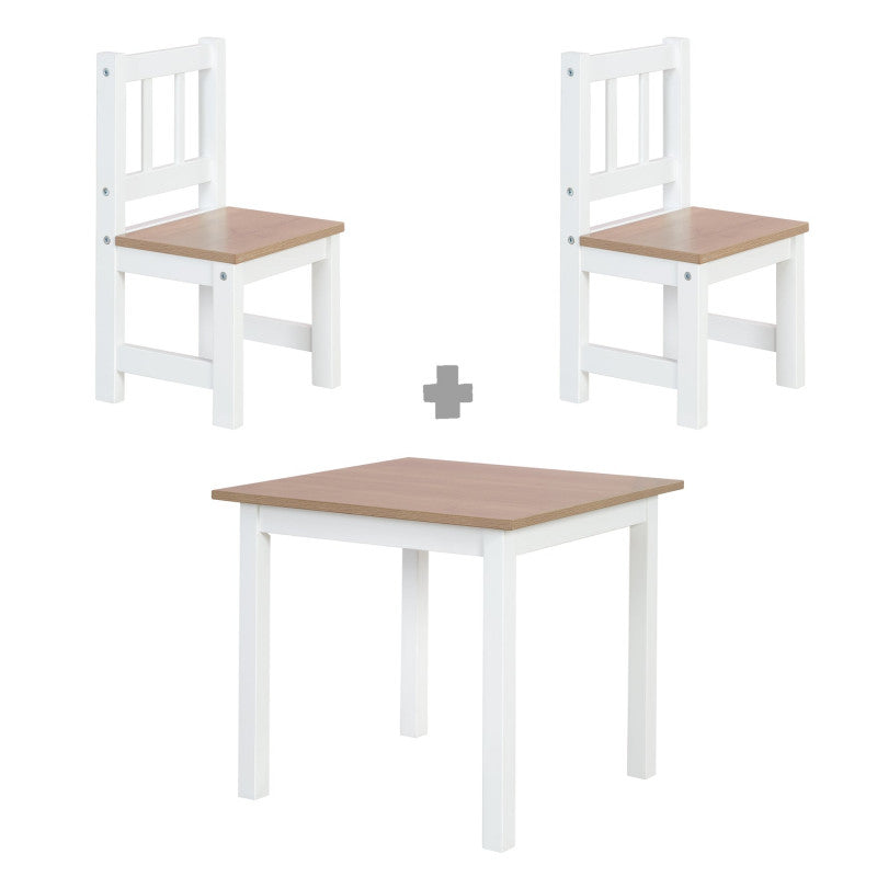 Ensemble table et 2 chaises Woody