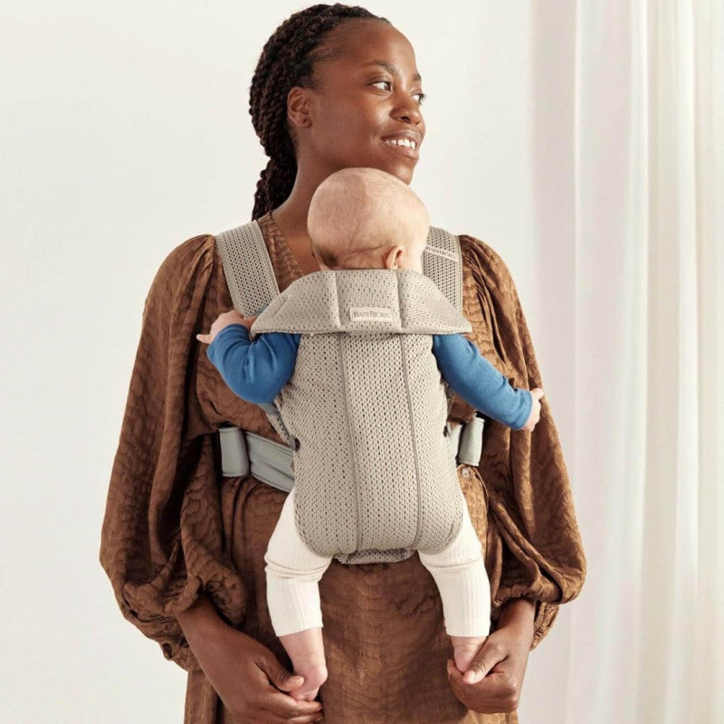 Porte-bébés et sacs BabyBjorn Mini Mesh 3D Grigio Beigie
