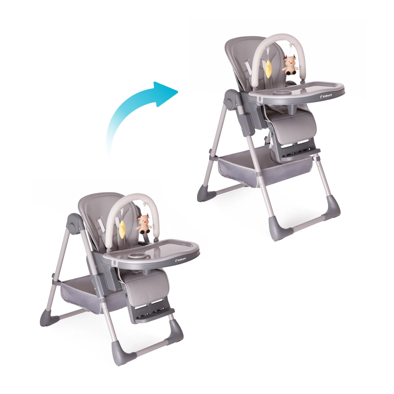 Chaises hautes Kidnort Jordgubbe Grigio