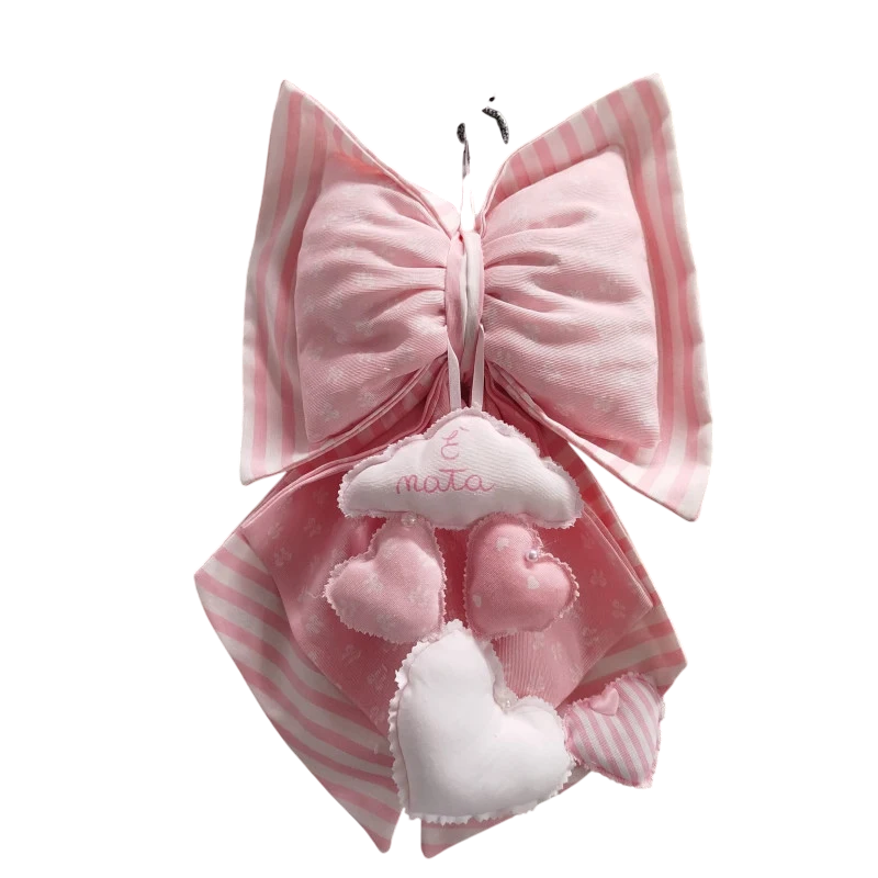 Nœuds de Naissance Artisanaux Rose C'est une Fille