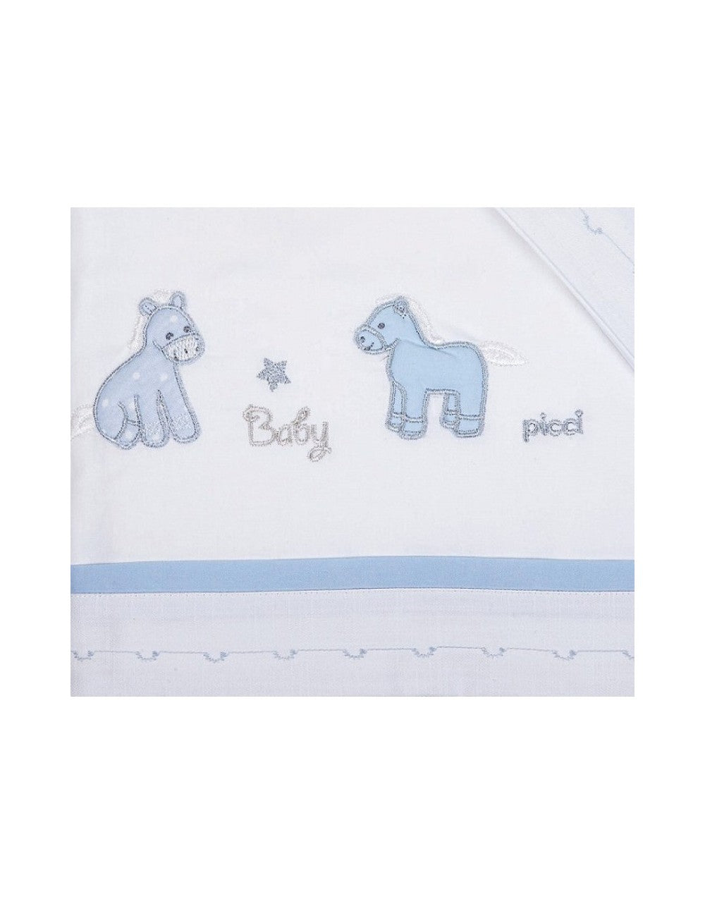 Picci Milky Light Blue Cot Sheets