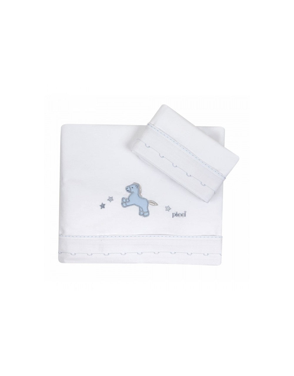 Picci Milky Blue Crib Sheets