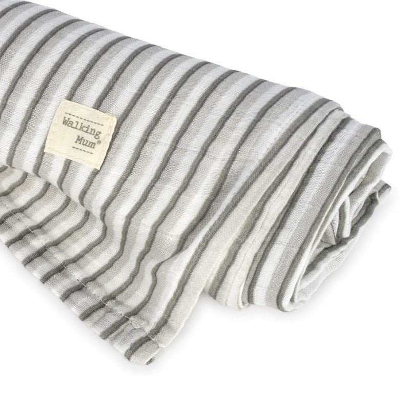 Muslin Button Stripes Walking Mum