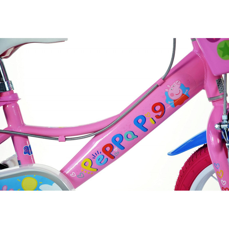 Peppa Pig 16" Bicycle";"The Rapunzel Bicycle is a pink/purple bicycle featuring the character Rapunzel, available in three different sizes: 14" and 16" to choose from."