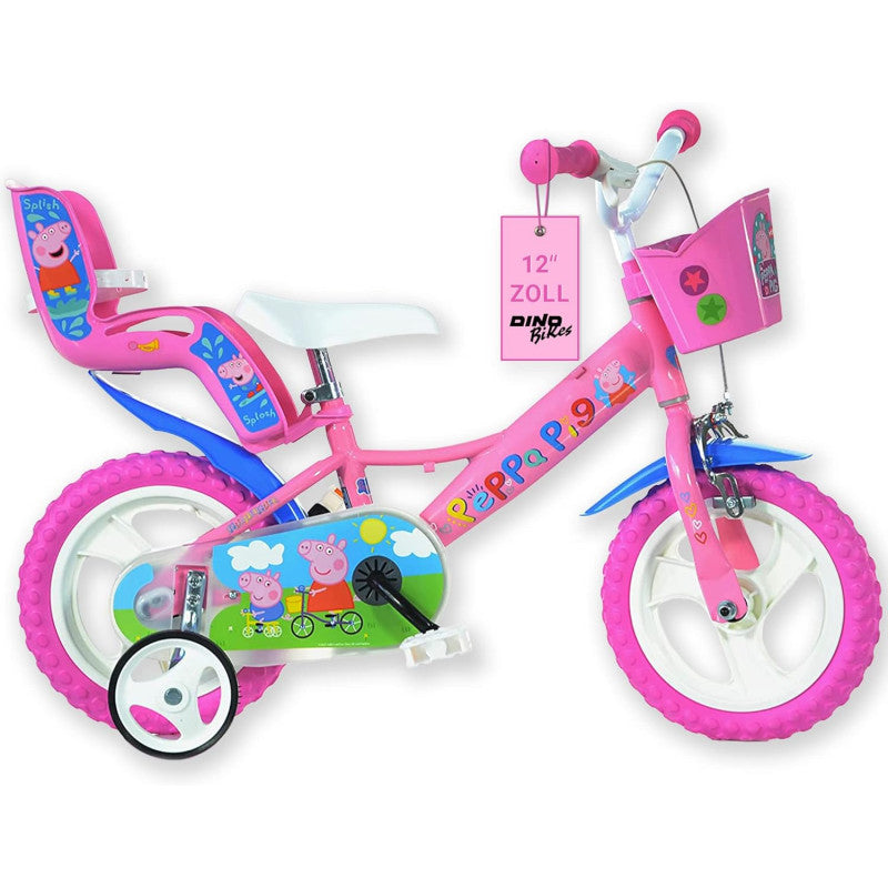 Peppa Pig 12" Bicycle"";The Rapunzel Bicycle is a pink/purple bicycle featuring the Rapunzel character, available in two different sizes: 14" and 16" to choose from."