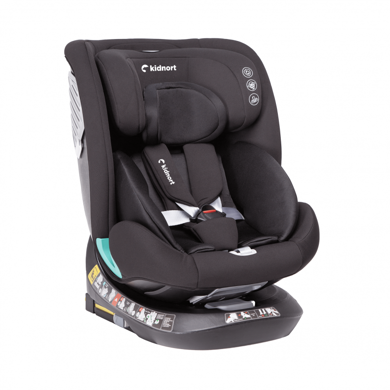 Siège auto Radjur avec sangle supérieure noire - Kidnort