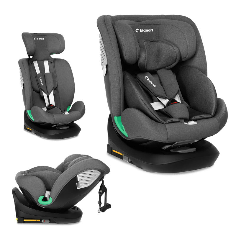 Siège auto Radjur avec sangle supérieure gris - Kidnort