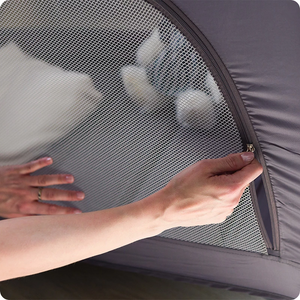 Lit de camp gris avec matelas enroulable - 6