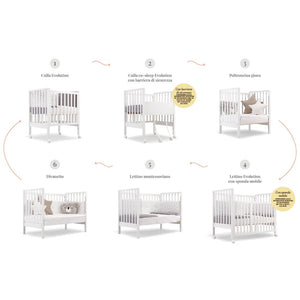 Lits bébé Erbesi Evolution Bianco - 4