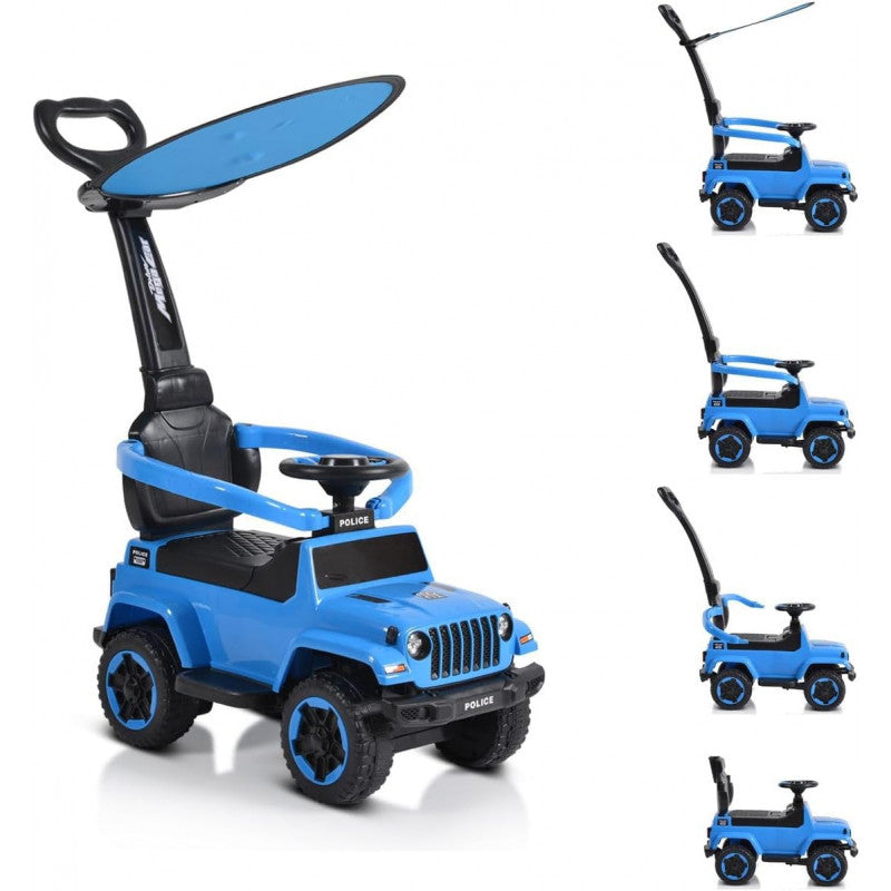 Voiture à enfourcher 4 en 1 Bleu