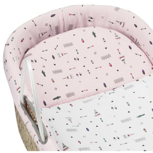 Panier bébé en osier - Rose - 2