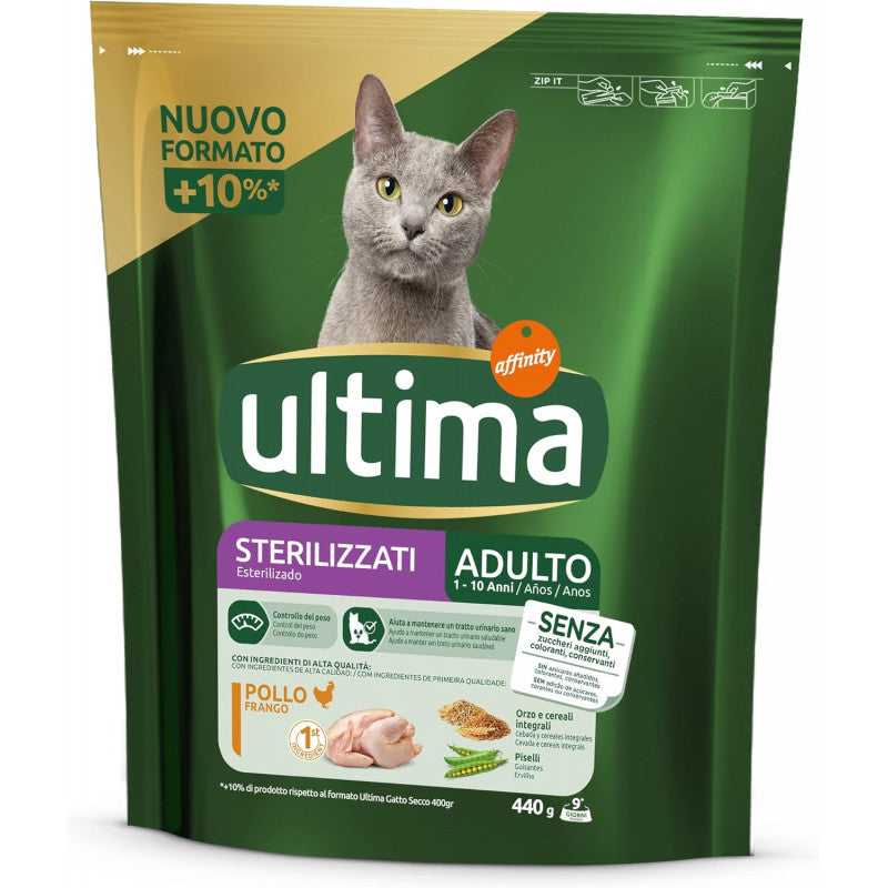 Ultima Adult Sterilised Cat Food with Chicken, 440g
