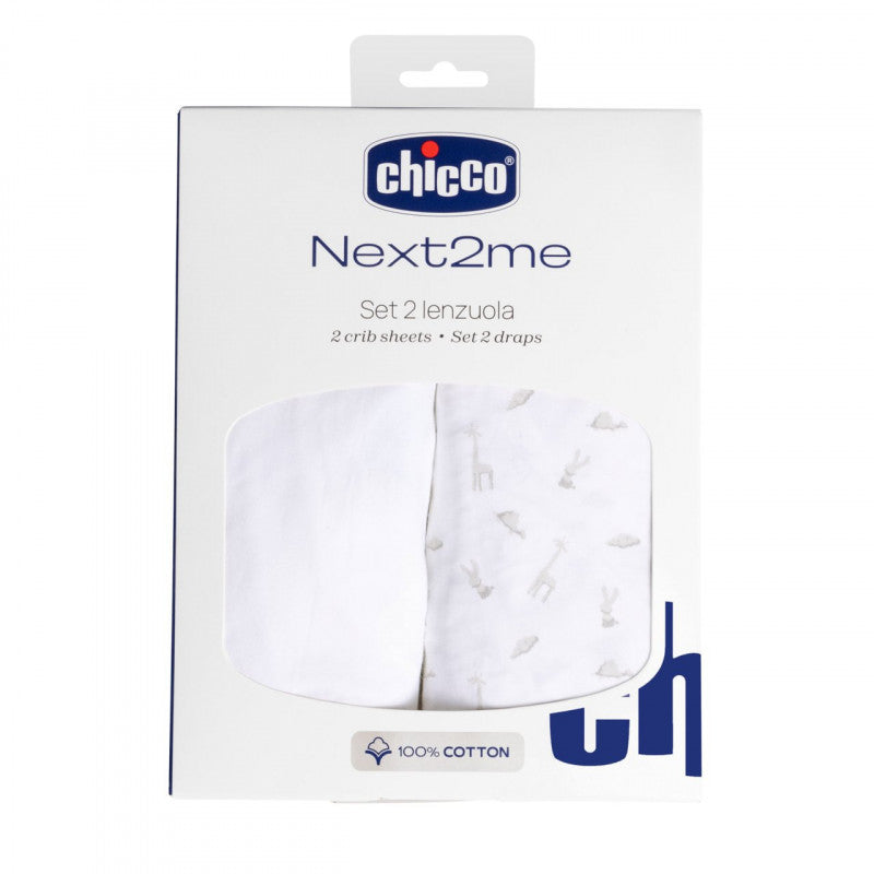 Parure de draps en coton Chicco pour Next2Me - 2 pièces