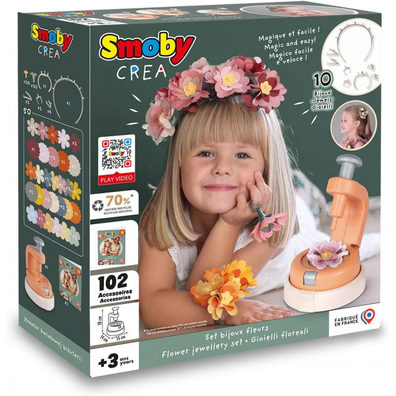 Smoby Créa - Ensemble de bijoux en forme de fleur