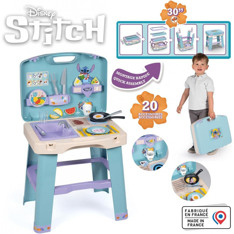 Smoby - Stitch - Cuisine - Valise pliante