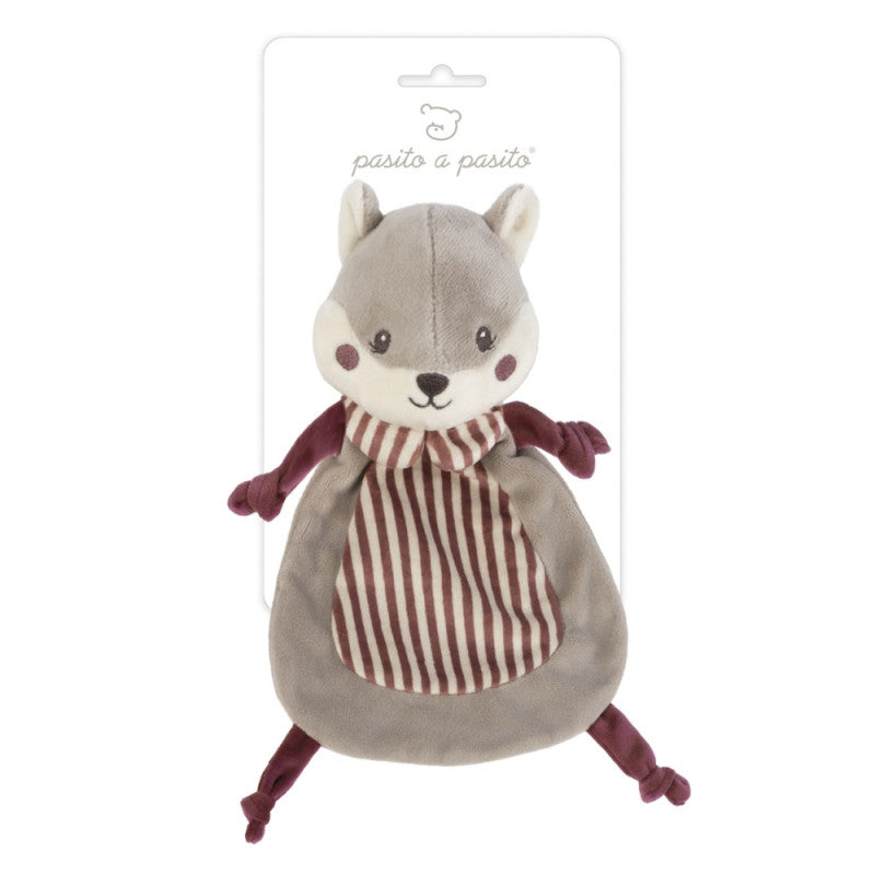 Doudou Pasito a Pasito Scoiattolo Cherry Strisce