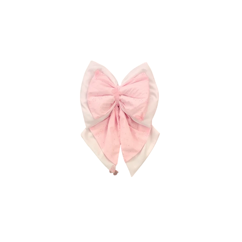 Nœud de naissance rose Sangallo avec broderie personnalisée