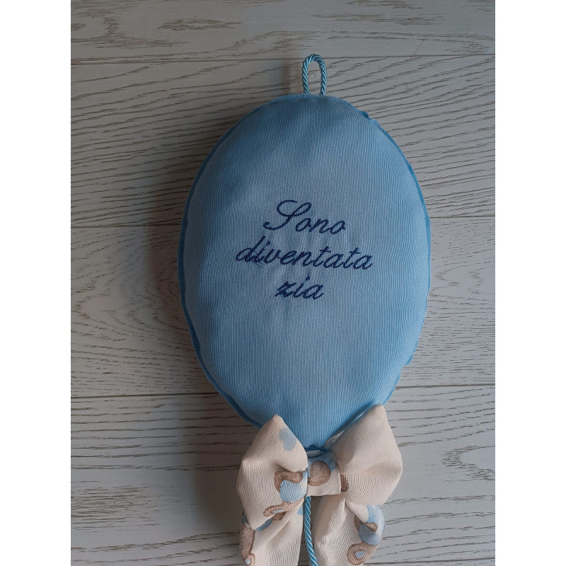 Handmade Light Blue Balloon Shaped Bow