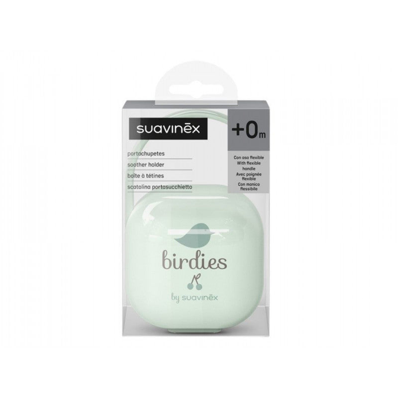 Boîte porte-tétines Suavinex Birdies verte