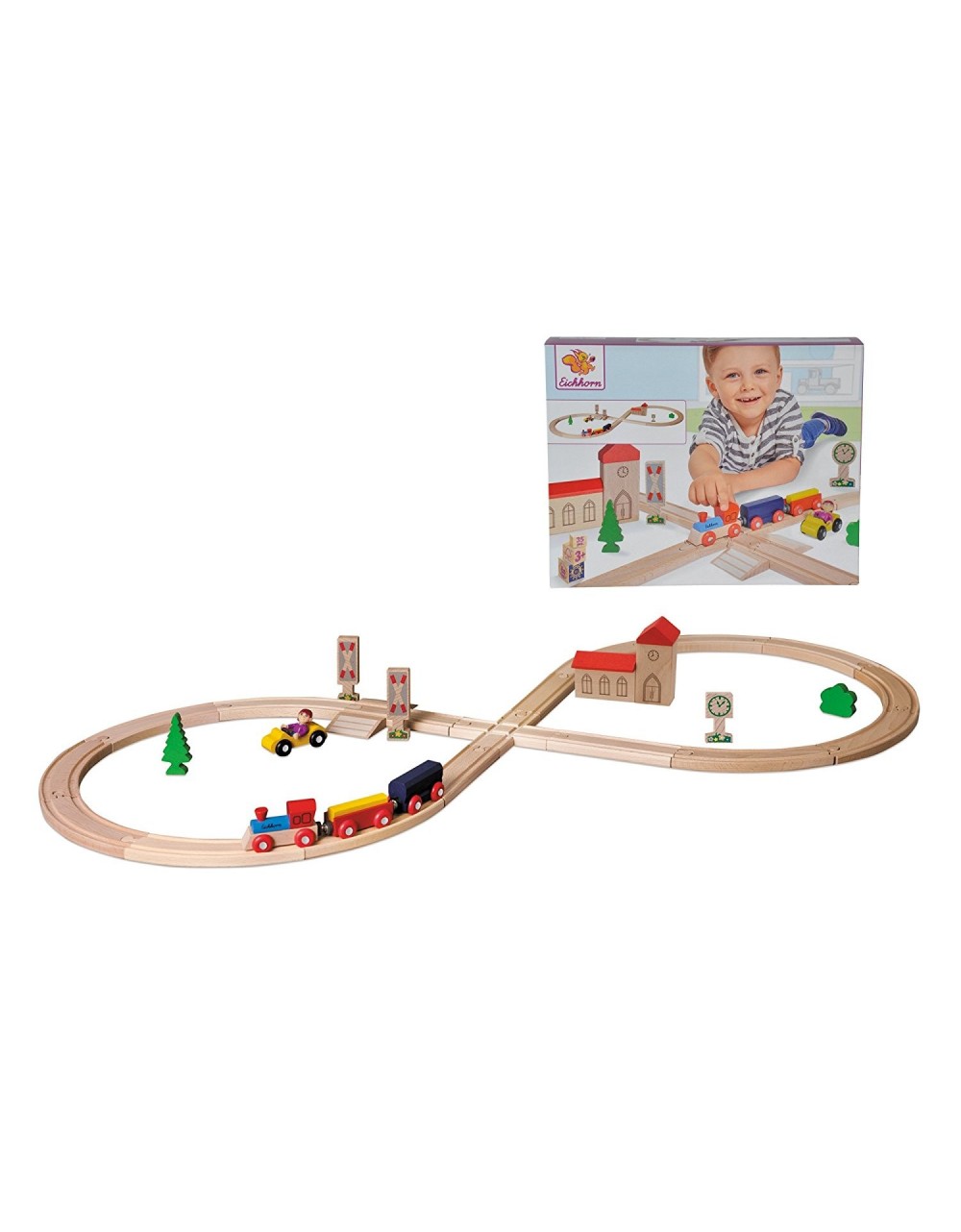 Wooden Train Track 290 cm