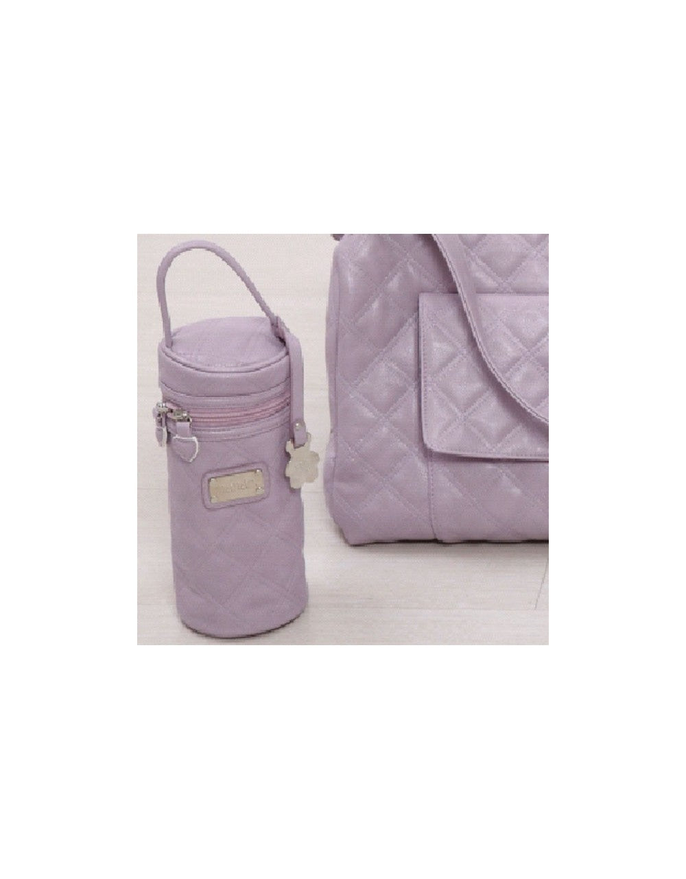 Nanan Lilac Faux Leather Bottle Holder