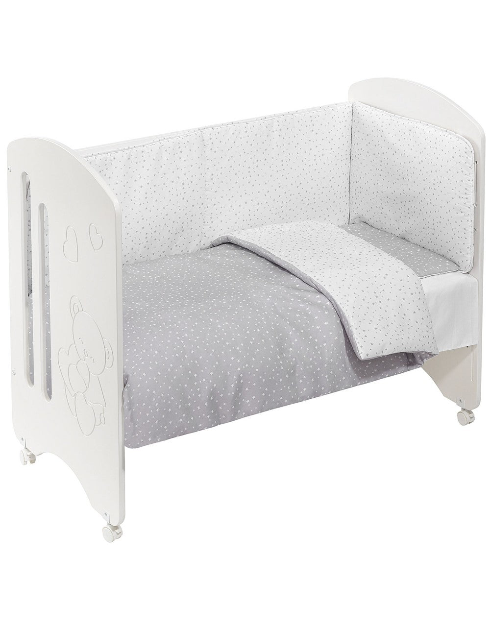 Complete Duvet Set Grey Stars
