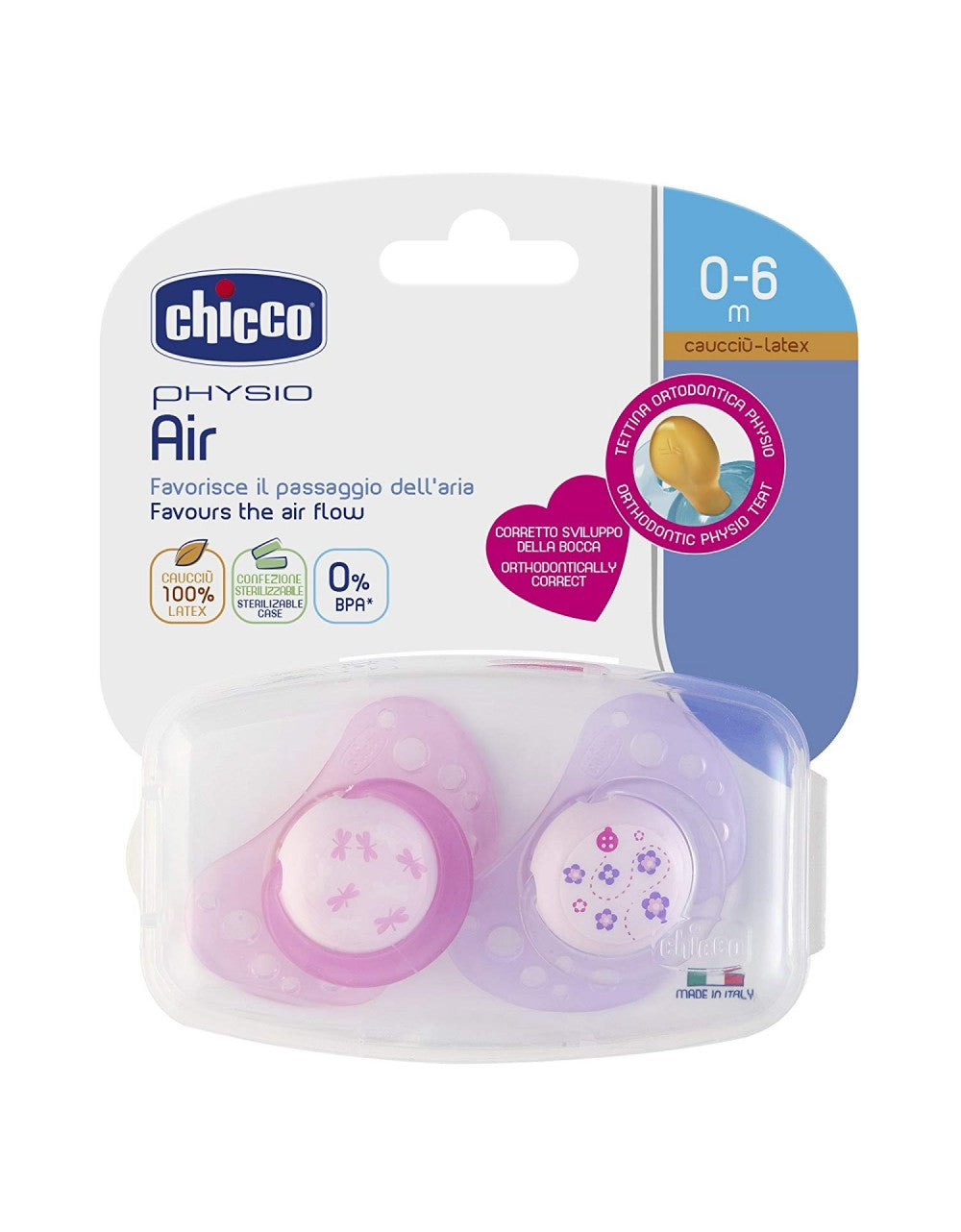 Chicco Physio Air Rubber Soother Pink