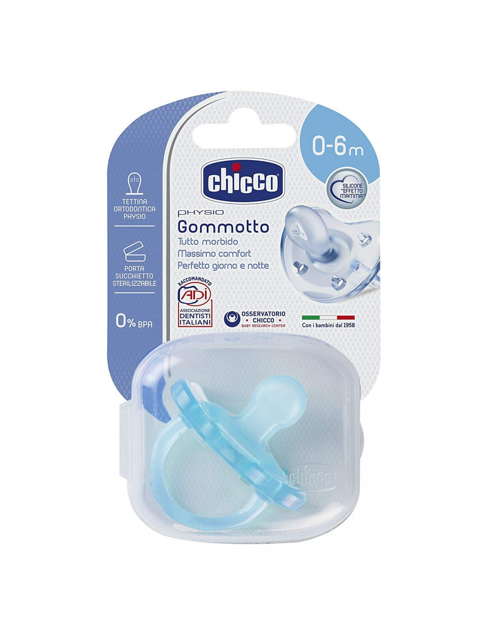 Silicone Pacifier 16-36m light blue