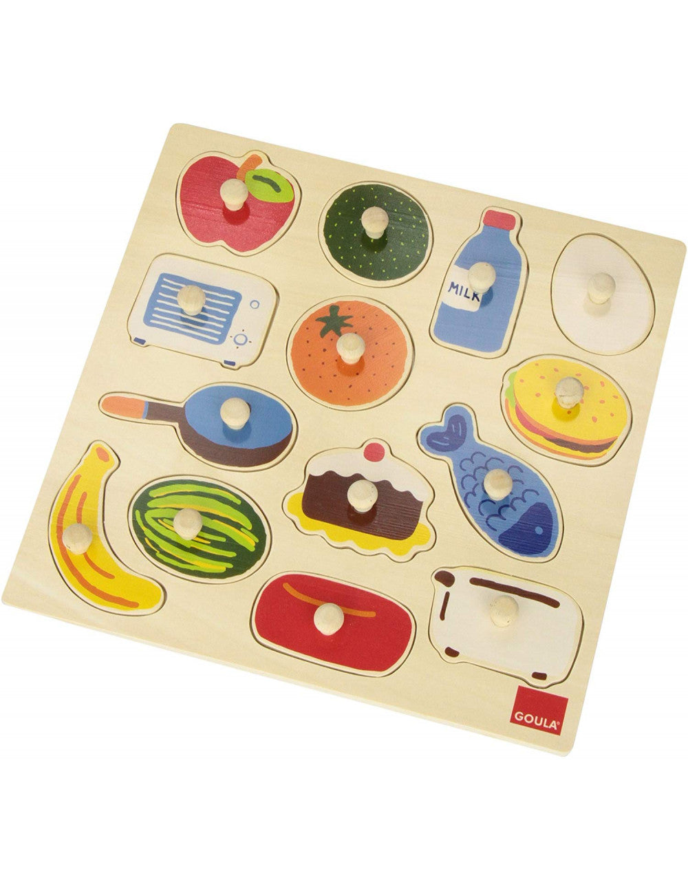 Wooden puzzle - Food