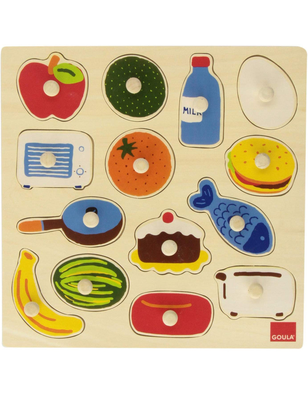 Wooden puzzle - Food