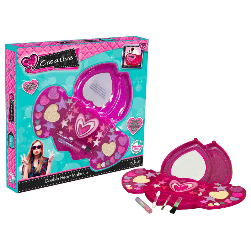Creative Double Heart Makeup