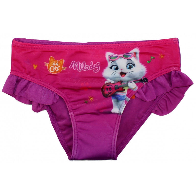 44 Cats Fuchsia Bikini Swimsuit - 4/5 Years