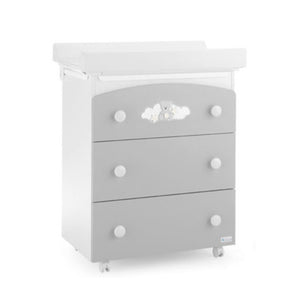 Azzurra Design Commode à langer Starlette Gris